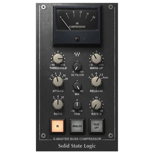 Waves SSL G-Master Buss Compressor plugin interface