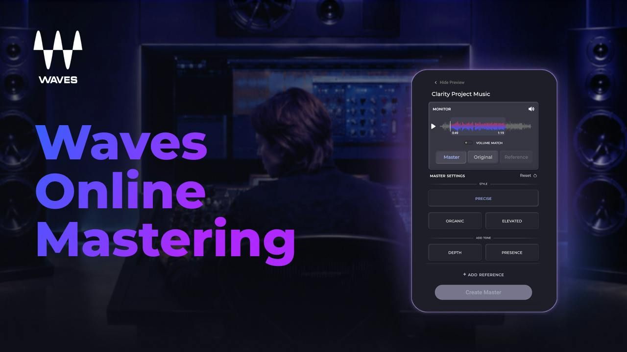 Waves Online Mastering app interface as shown on the official product page