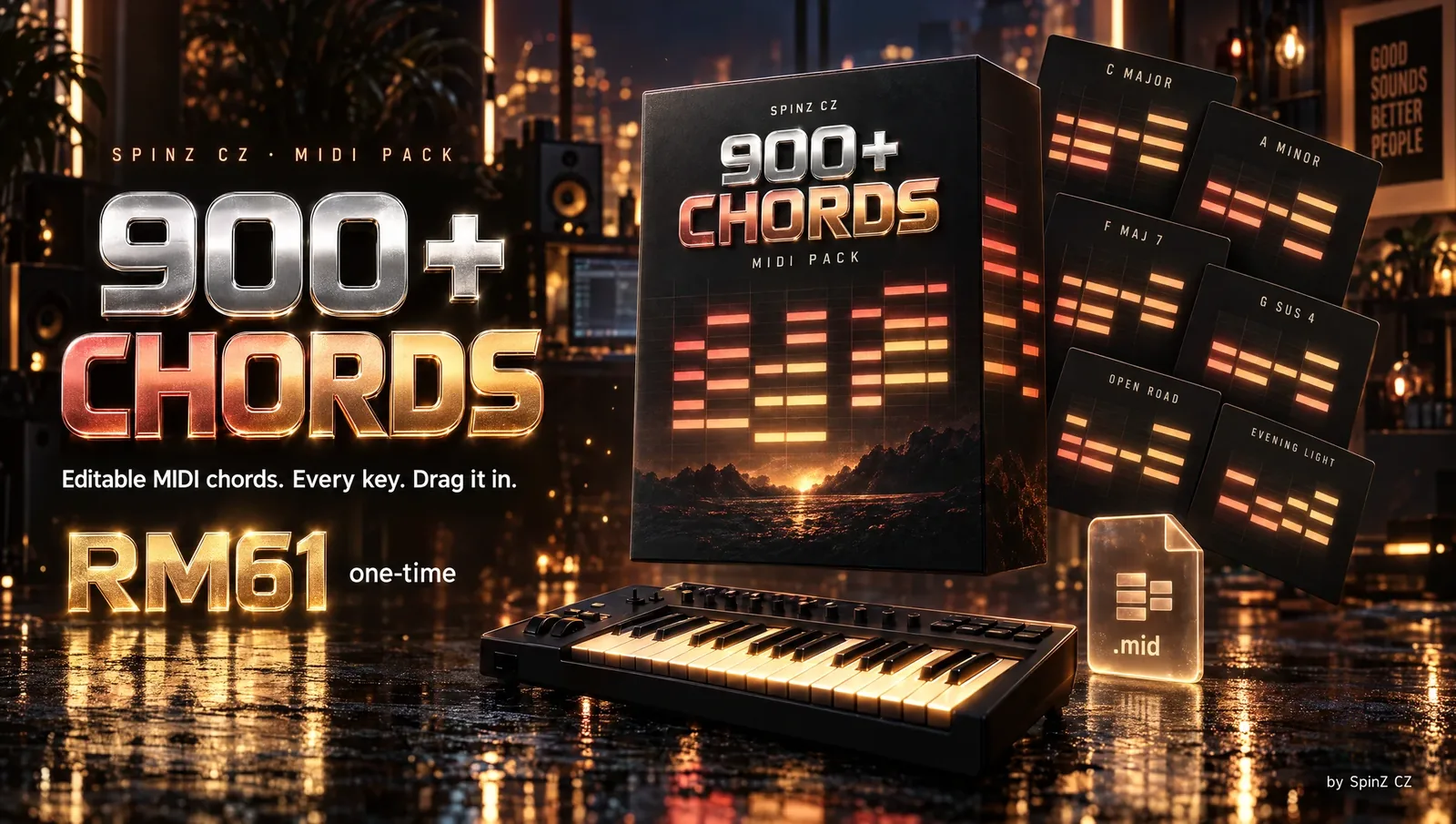 900+ Chords (MIDI Pack) by SpinZ CZ