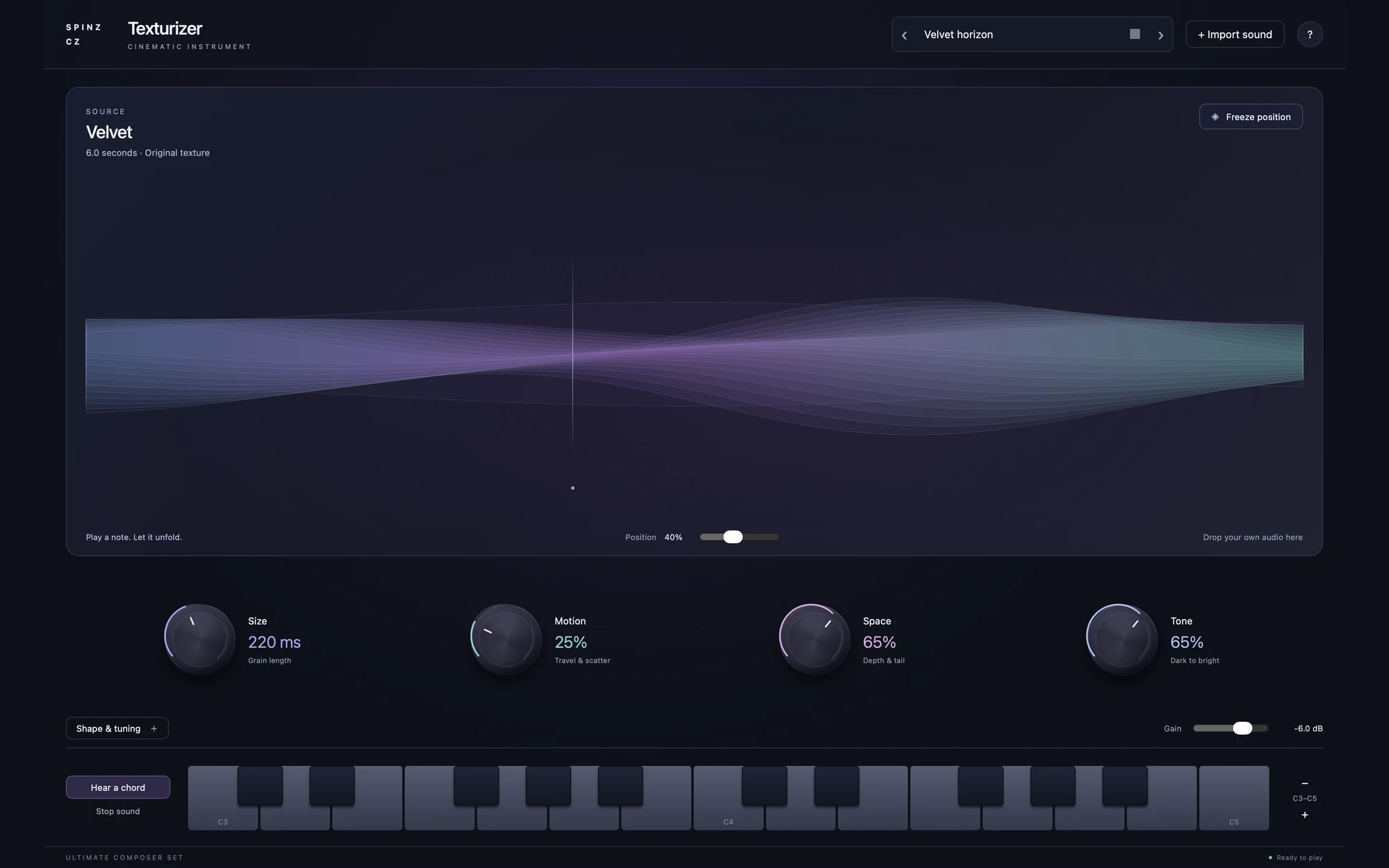 Texturizer plug-in interface