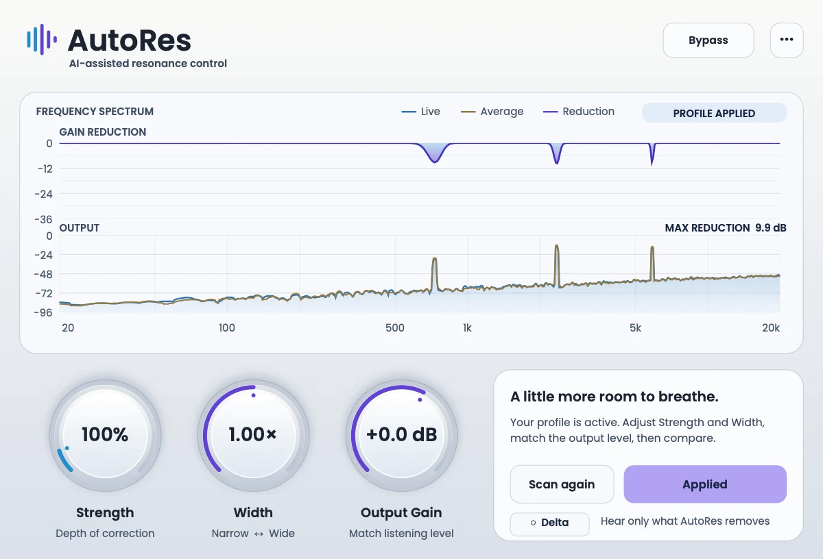 AutoRes — actual plug-in interface