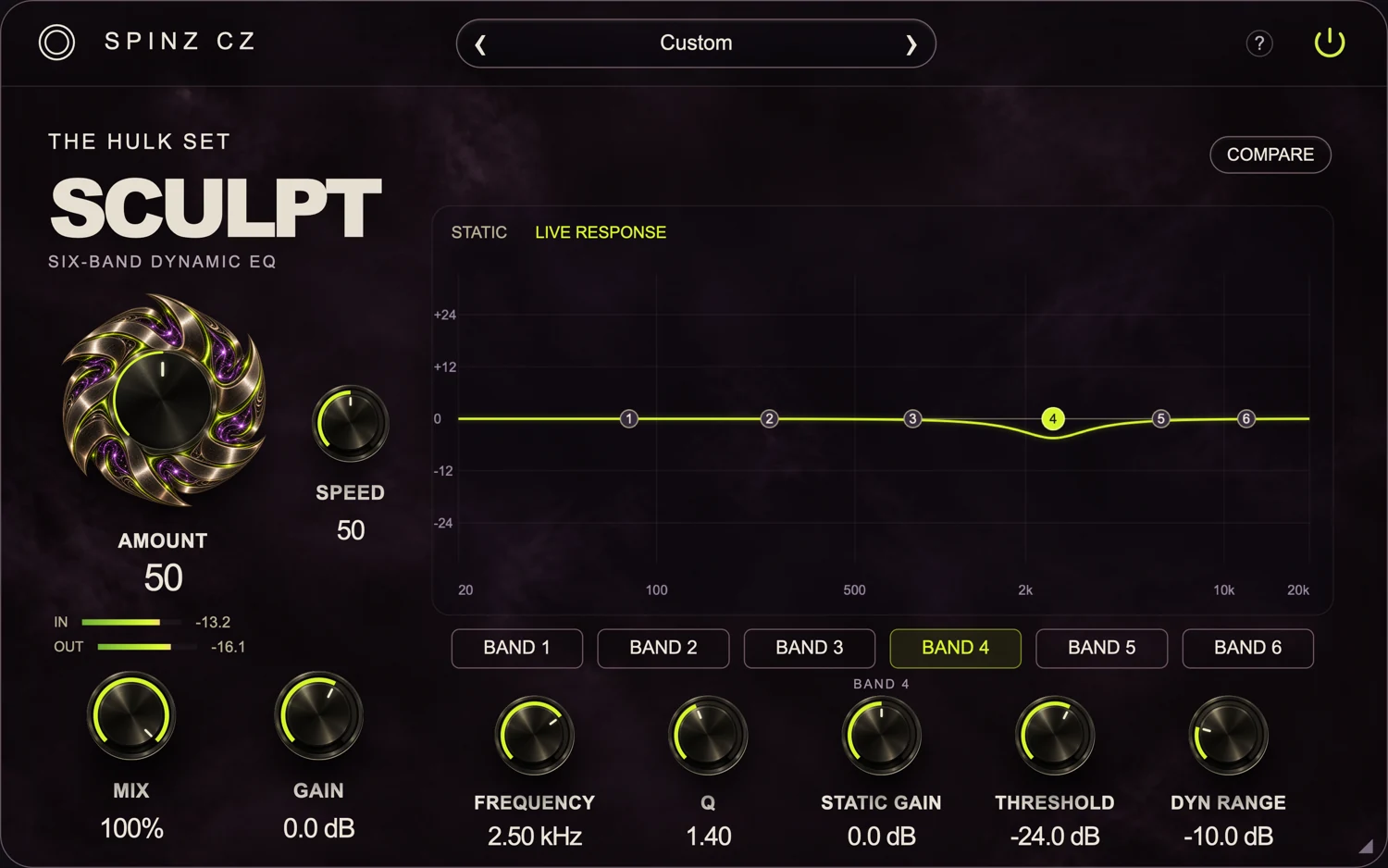 SCULPT — actual plug-in interface