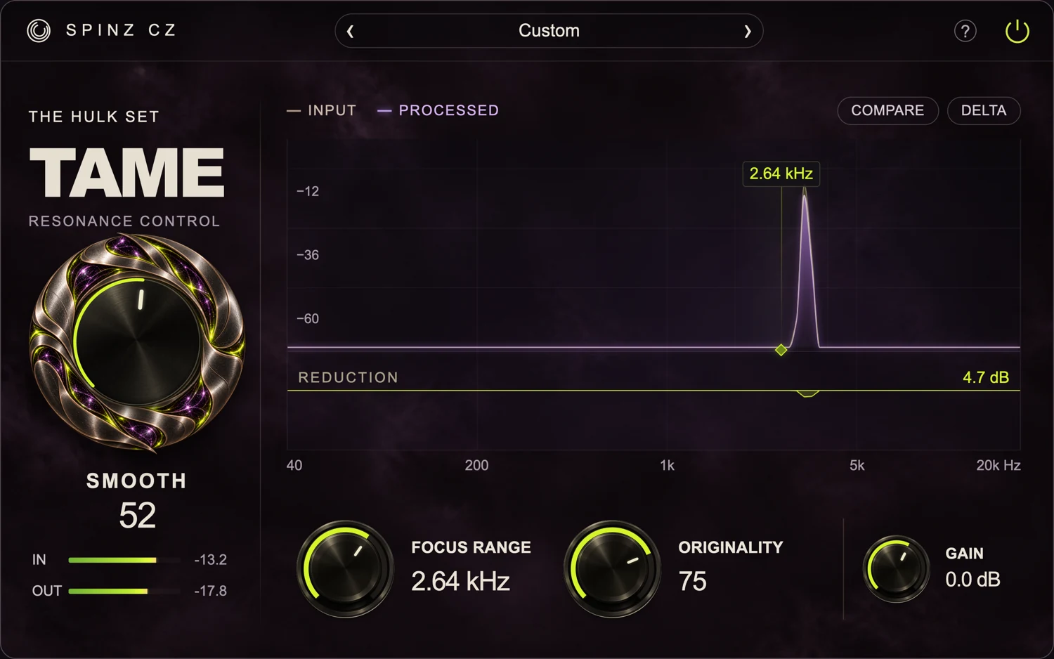 TAME — actual plug-in interface